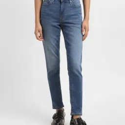 Levi's Light Blue Cotton Skinny Fit Mid Rise Jeans-picture-20