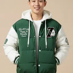 Mast & Harbour Men Colourblocked Puffer Jacket image 2