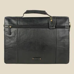 Hidesign Charles 03 Black Leather Messenger Bag image 3