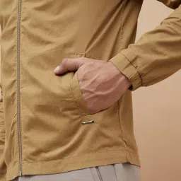 Code By Lifestyle Brown Cotton Regular Fit Jacket image 4