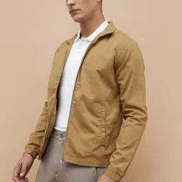 Code By Lifestyle Brown Cotton Regular Fit Jacket image 3