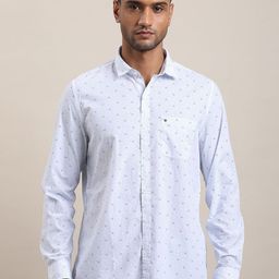 Turtle Relaxed Slim Fit Geometric Printed Pure Cotton Shirt-picture-10