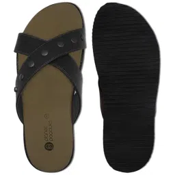 Planet Paaduks Men's The Golden Hour Black Cross Strap Sandals image 4