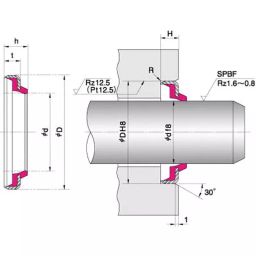 NOK 470x510 mm DKH Type Reciprocating Dust Seal, DKH 470 510 20 25-picture-22
