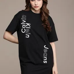 Calvin Klein Jeans Pure Cotton Print T-shirt Dress-picture-28