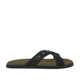 Planet Paaduks Men's The Golden Hour Black Cross Strap Sandals image 2