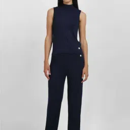 Allen Solly Navy Striped T-Shirt-picture-19