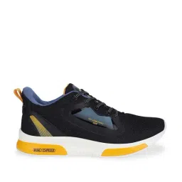Campus Kids CUBIC JR Black & Yellow Training Shoes-image-28