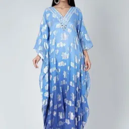 First Resort By Ramola Bachchan Blue Ombre Full Length Kaftan-image-21