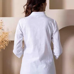 INAAYA JAIPUR Roll-Up Sleeves Cotton Top image 4