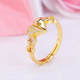 GIVA Love All Around 92.5 Sterling Silver Heart that Shimmers Adjustable Ring-picture-22