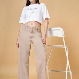 SF Jeans by Pantaloons Beige Cotton Mid Rise Jeans image 5