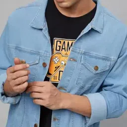 LINARIA Lightweight Spread Collar Denim Jacket image 3