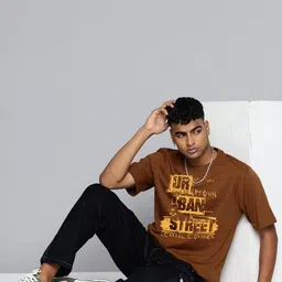 Moda Rapido Men Typography Printed Round Neck Cotton Relaxed Fit T-shirt image 3