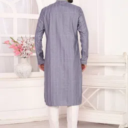 Arihant Rai Sinha Men Ethnic Motifs Embroidered Silk Kurta with Trouser image 5