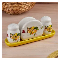 Kookee Ceramic Salt and Pepper Shakers Set with tray for Dining Table (10714)-picture-27