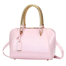 SYGA Women's Shell Handbag One-Shoulder Crossbody Bag with Golden Handle (Pink)-picture-19