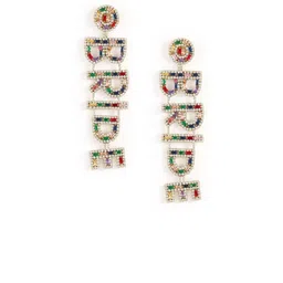 StyleCast Gold-Plated Cubic Zirconia Studded Contemporary Drop Earrings image 2