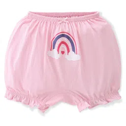 Babyoye Eco Conscious Cotton  Heart & Rainbow Print Bloomers Pack of 3 - Multicolour image 2