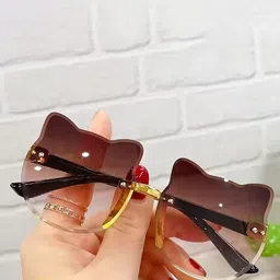 SHOP FRENZY Unisex Kids Cateye Sunglasses with UV Protected Lens image 3