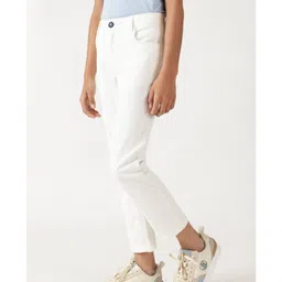 One Friday Solid Trousers - Off White image 4