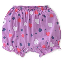 Babyoye Eco Conscious Cotton  Heart & Rainbow Print Bloomers Pack of 3 - Multicolour image 4