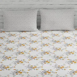 Huesland by Ahmedabad Cotton 144 TC King Size Bedsheet Cotton with 2 Pillow Covers | 108x108 inch image 5