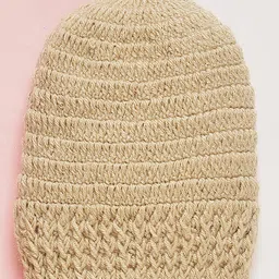 mayra knits MayRa Knit Hand Knitted Pack Of 2 Floral & Animal Applique Detailed Crochet Caps - Brown & Beige - Circumference 36 Cm image 5