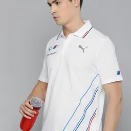 PUMA Motorsport Men BMW Team Striped Polo Collar Pure Cotton T-shirt-picture-21
