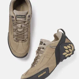 Woodland Men Leather Sneakers-image-14