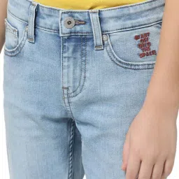 Jack & Jones Junior Blue Embroidered Jeans image 5