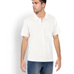 celio Celio* Ecru Cotton Regular Fit T-Shirts-picture-12