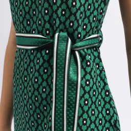 Iconic Green & Black Printed Wrap Dress image 5