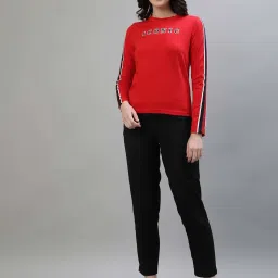 Iconic Red Cotton Printed T-Shirt image 5