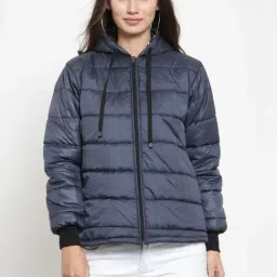 Belle Fille Navy Quilted Jacket-image-2