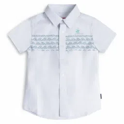 Beverly Hills Polo Club Kids Blue Printed Shirt-image-75