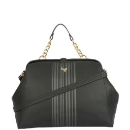 Baggit Black Solid Medium Handbag-image-49