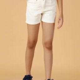Tales & Stories Girls White Cotton Shorts-picture-28