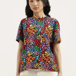 United Colors Of Benetton Multicolor Cotton Regular Fit Printed T-Shirt-picture-4