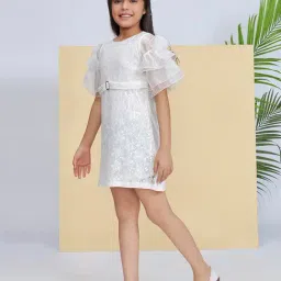 Peppermint Girls White Regular Fit Dress image 4