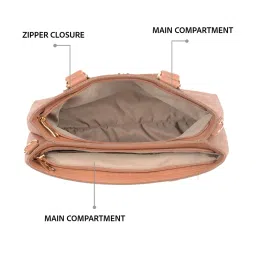 Baggit Tan Animal Effect Medium Satchel image 5