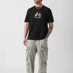 The Souled Store Flintstones We Be Clubbin Oversized T-Shirt image 4