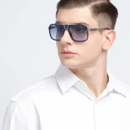 Opium Blue UV Protection Aviator Sunglasses for Men image 5
