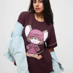The Souled Store Tom & Jerry Cool Jerry Women Oversized T-Shirt image 3