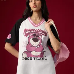 The Souled Store Lotso Don't Care Women Oversized T-Shirt-picture-43