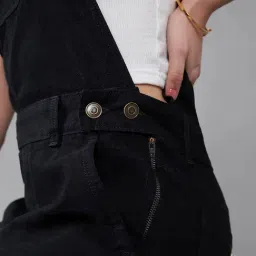 DOLCE CRUDO Black Dungaree image 5