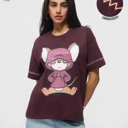 The Souled Store Tom & Jerry Cool Jerry Women Oversized T-Shirt-picture-18