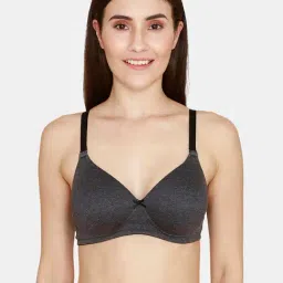Rosaline by Zivame Charcoal Half Coverage T-Shirt Bra-image-19