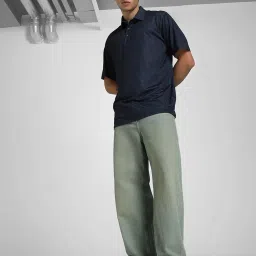 Puma Blue Regular Fit Printed Polo T-Shirts image 5