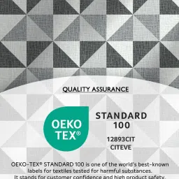 Layers Emaline Geometric Grey 144 TC Cotton Single Bed Sheet with 1 Pillow Cover image 5